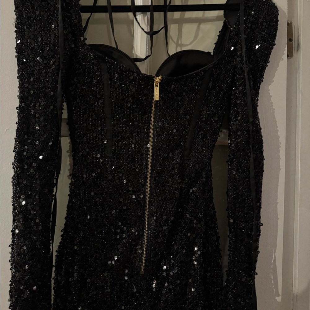 miss circle melina black long sleeve dress - Picture 4 of 5